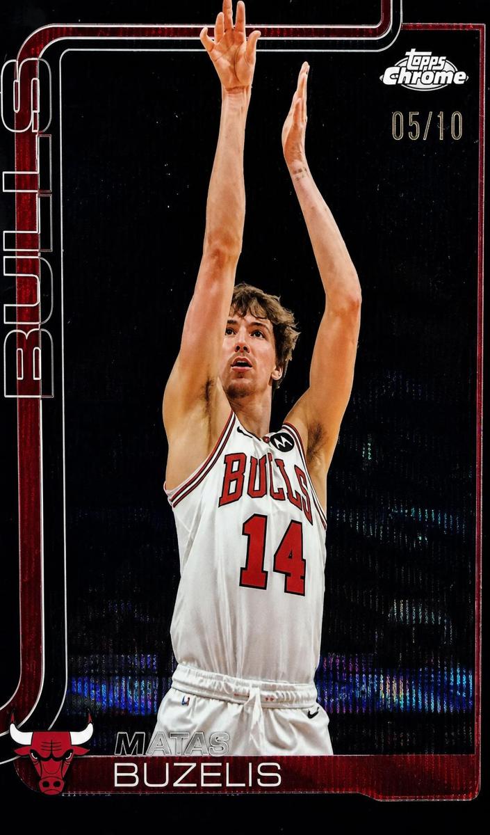 2025 Topps Chrome Basketball Pulsar Black Refractor Matas Buzelis #231