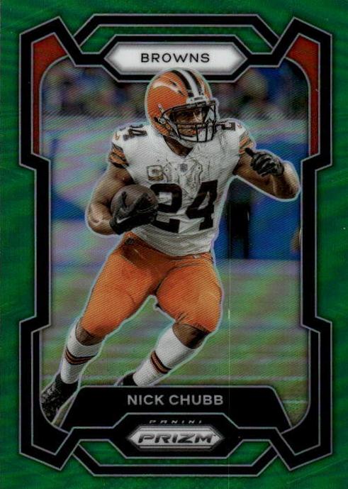 2023 Panini Prizm Football Green Nick Chubb #69