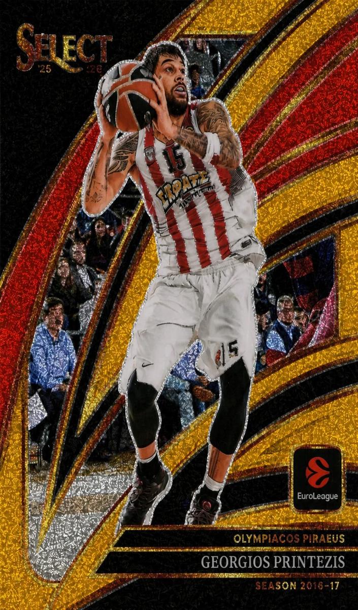 2025 Panini Select EuroLeague Basketball Gold Glitter Georgios Printezis #215