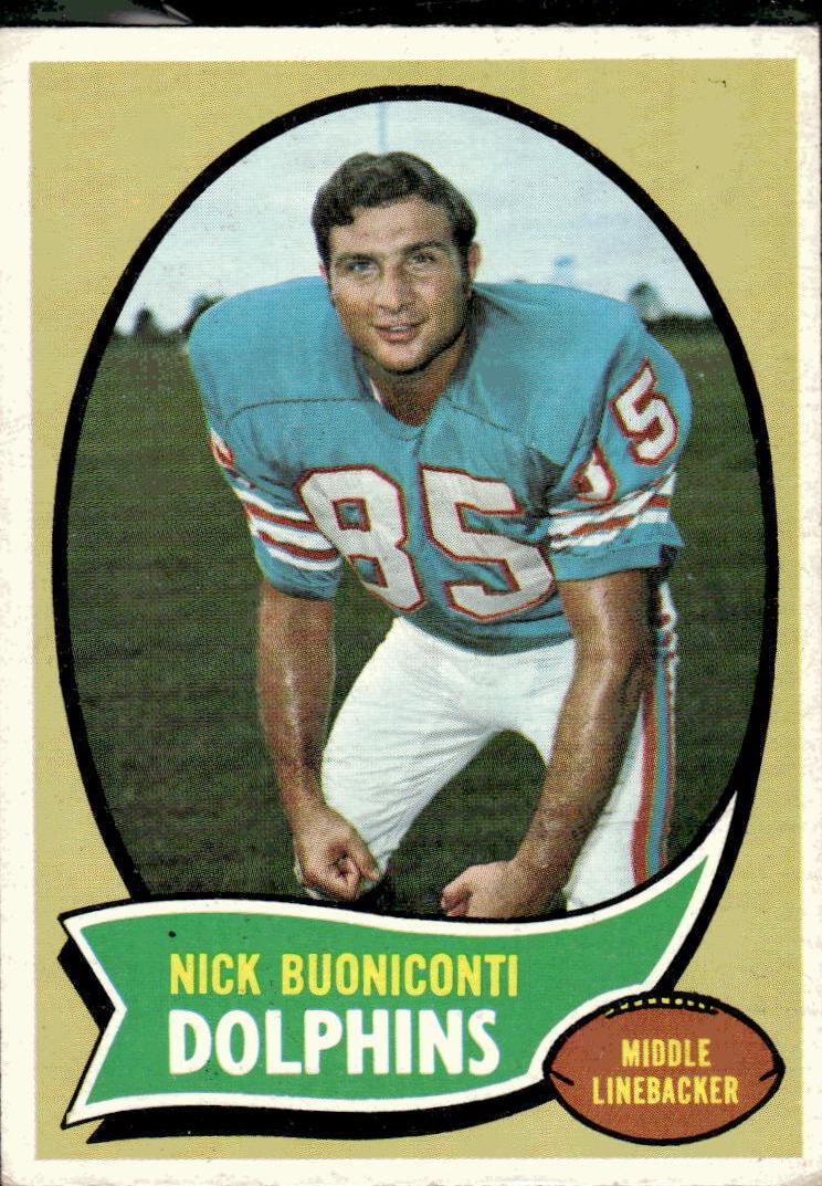 1970 Topps Football Nick Buoniconti #244