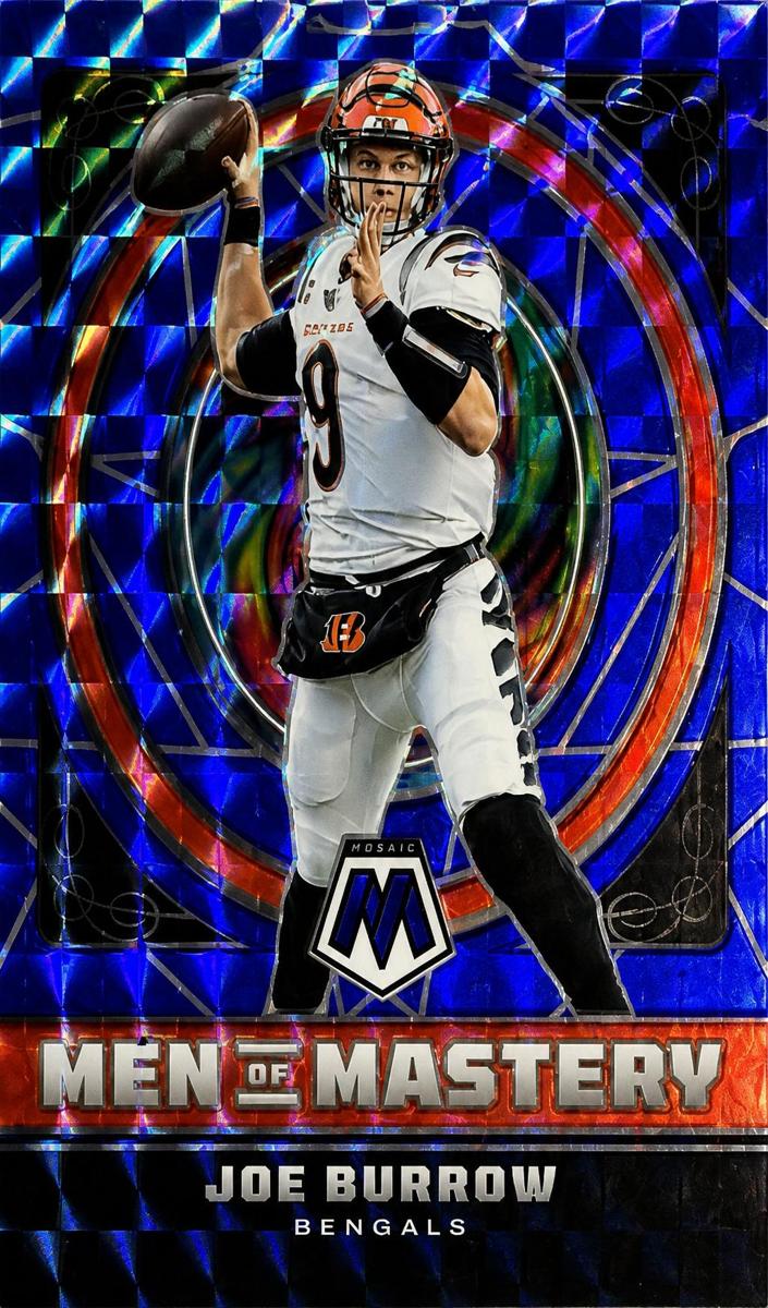 2022 Panini Mosaic Football Blue Joe Burrow #MM-6 PSA 8.5