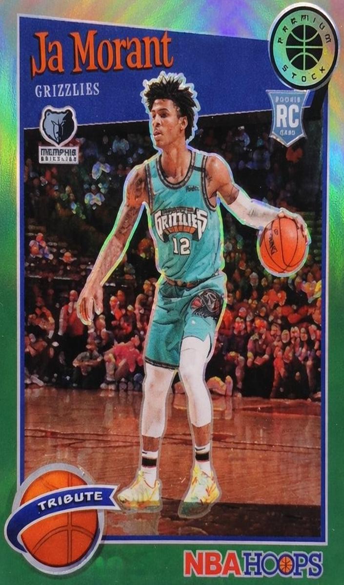 2019 Panini Hoops Premium Stock Basketball Green Ja Morant #297 PSA 9