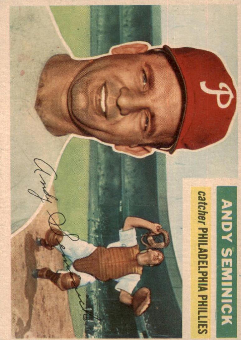 1956 Topps Baseball Andy Seminick #296