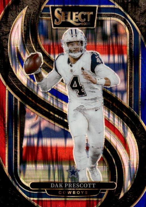 2024 Panini Select Football Red and Blue Shock Dak Prescott #125