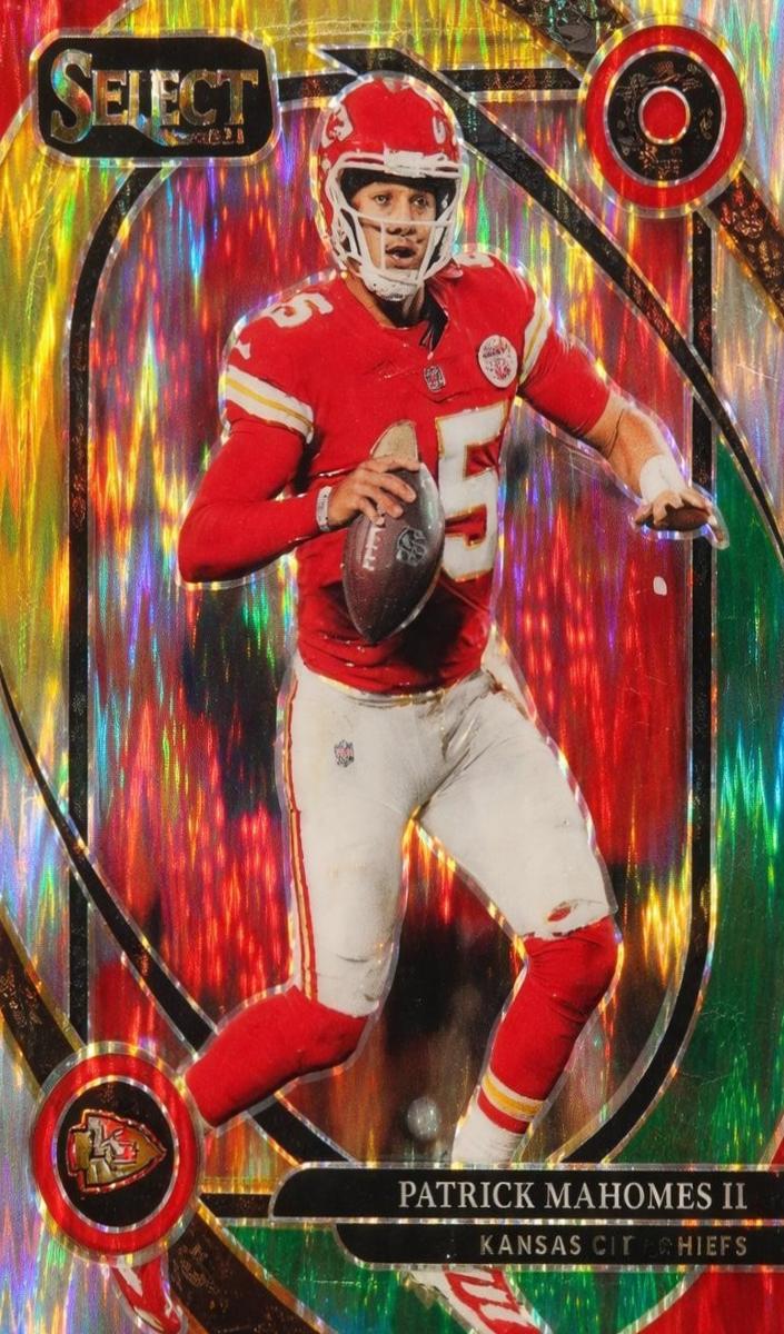 2024 Panini Select Football Green and Yellow Shock Patrick Mahomes II #223