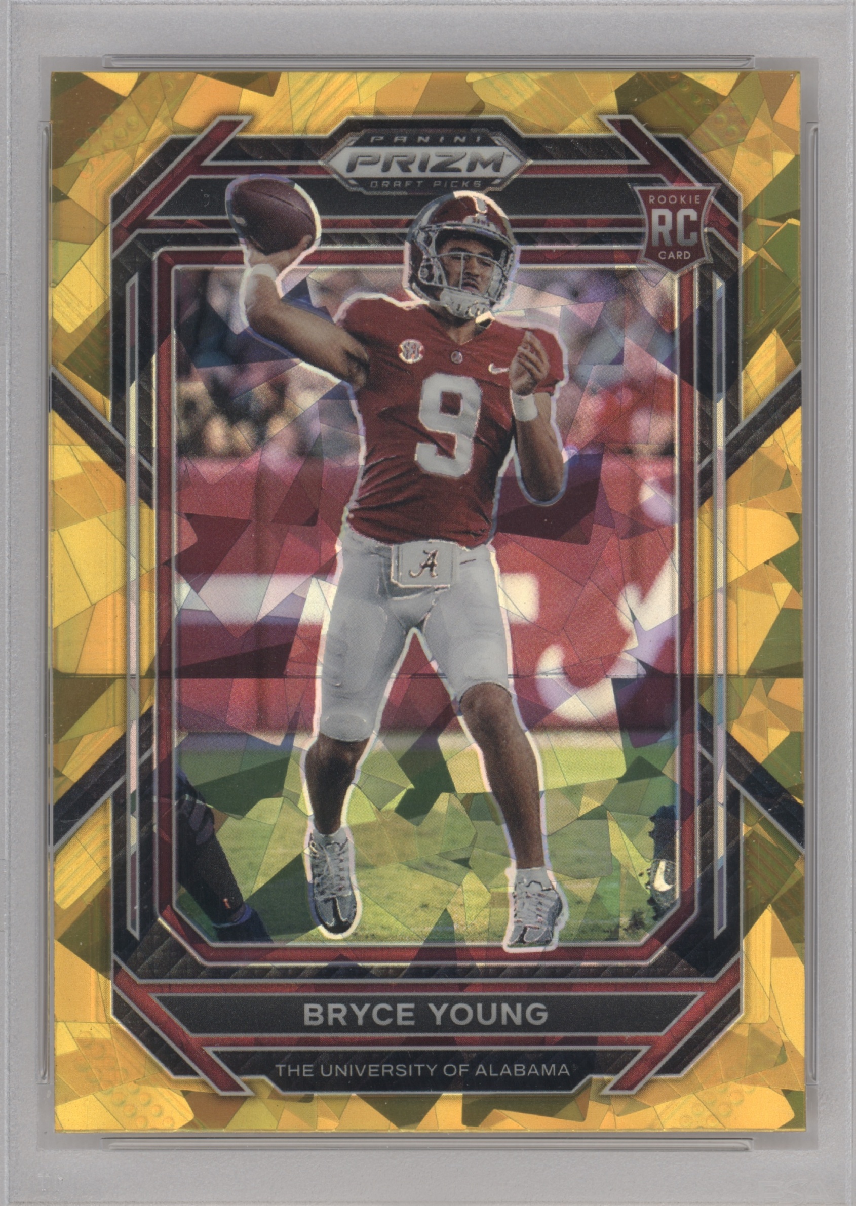 2023 Panini Prizm Draft Picks Football Gold Ice Bryce Young #101 PSA 9