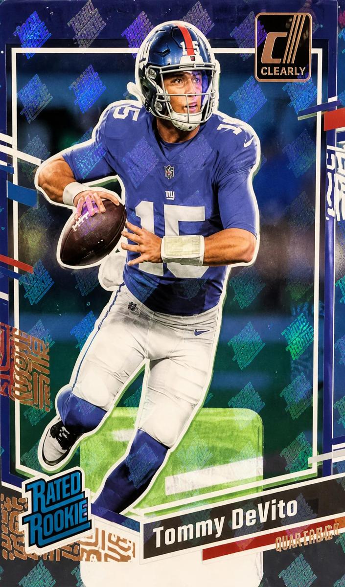2023 Panini Clearly Donruss Football Holo RR Logo Tommy DeVito #97