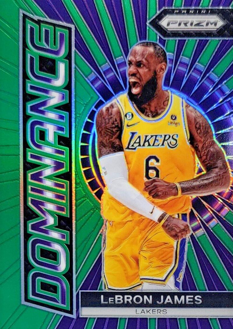 2023 Panini Prizm Basketball Green LeBron James #3 PSA 9