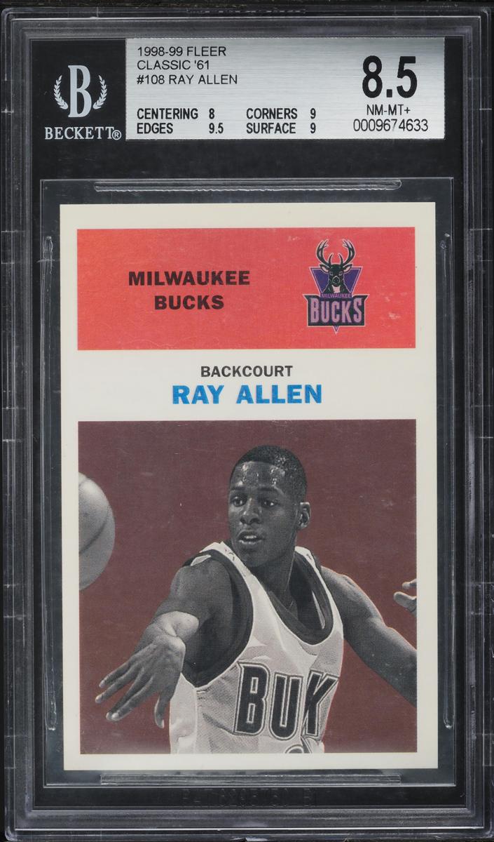 1998 Fleer Basketball Ray Allen #108C PSA 7.5