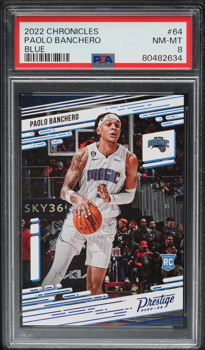 2022 Panini Chronicles Basketball Blue Paolo Banchero #64 PSA 7.5