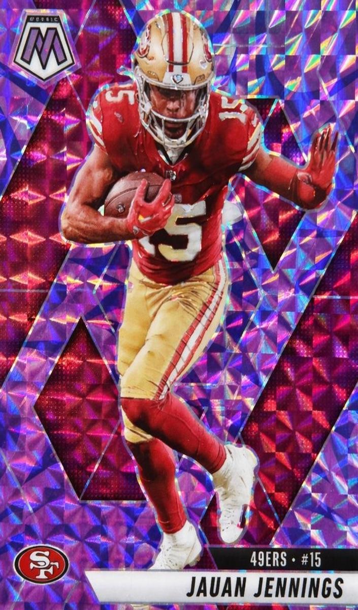 2025 Panini Mosaic Football Reactive Purple Jauan Jennings #142