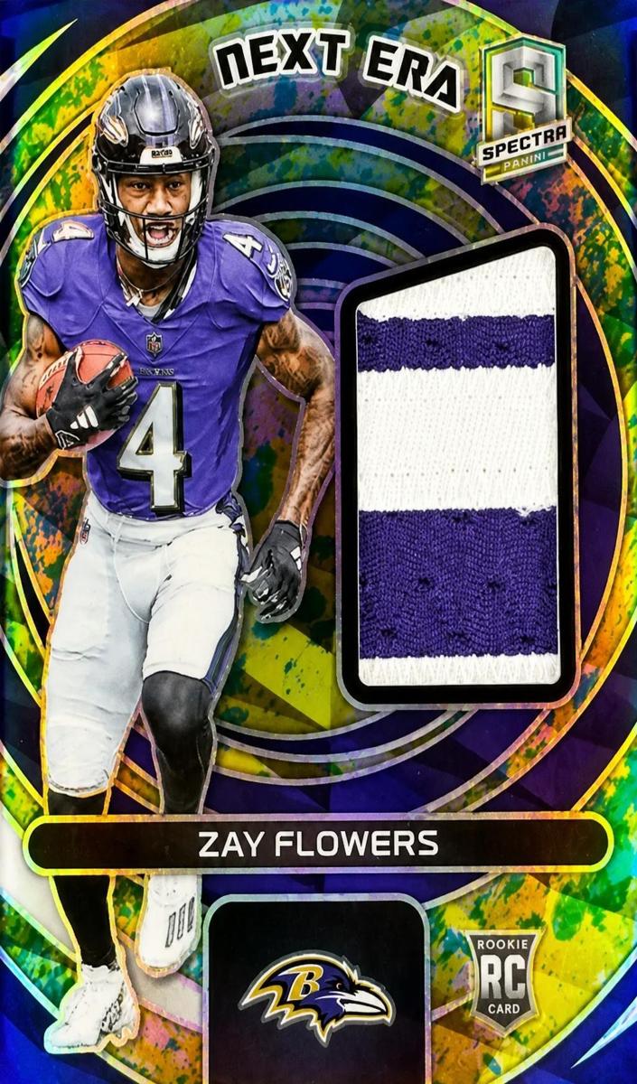 2023 Panini Spectra Football Neon Splatter Zay Flowers #NE-ZFL
