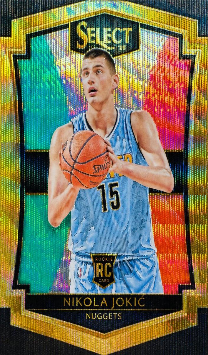 2015 Panini Select Basketball Tri-Color Nikola Jokic #128 PSA 9