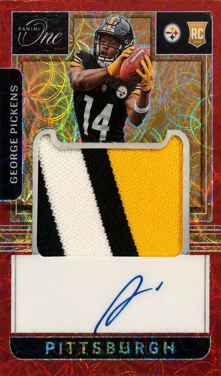 2022 Panini One Football Red George Pickens #44 PSA 8.5