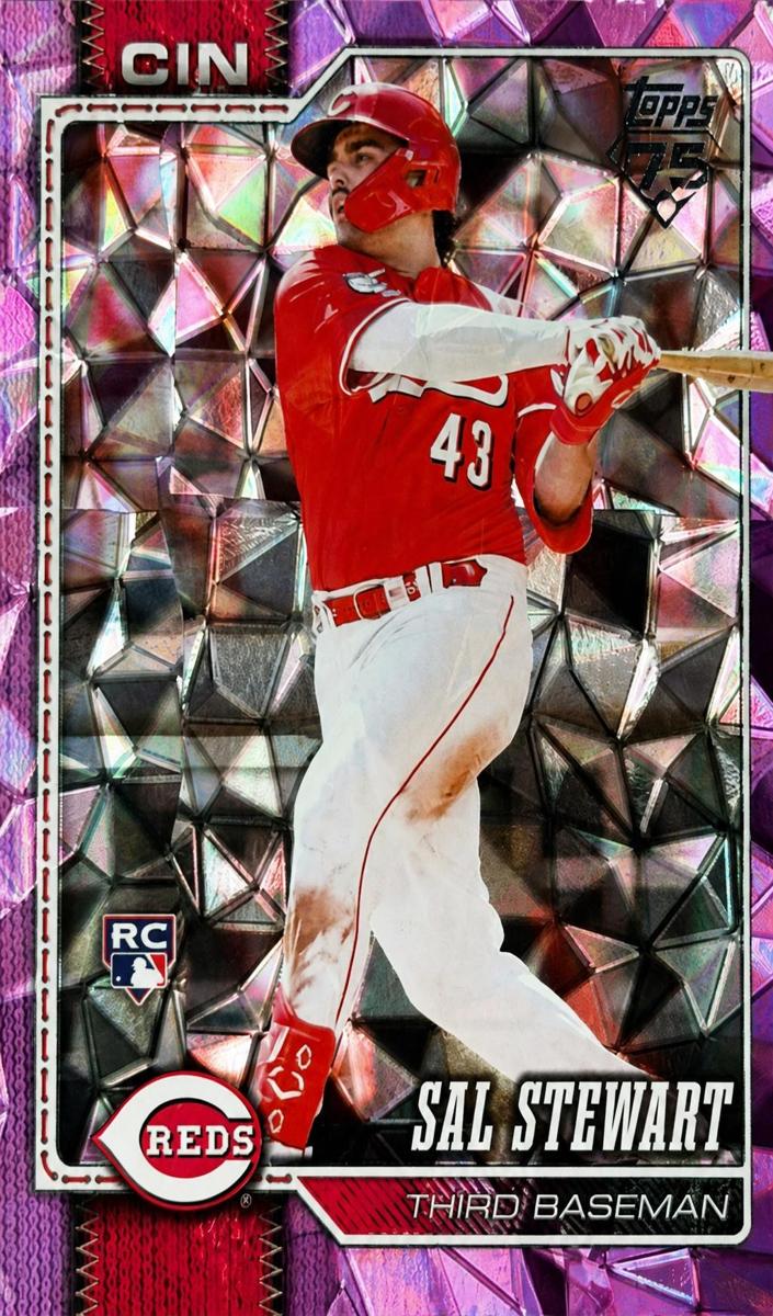 2026 Topps Baseball Pink Diamante Foil Sal Stewart #372