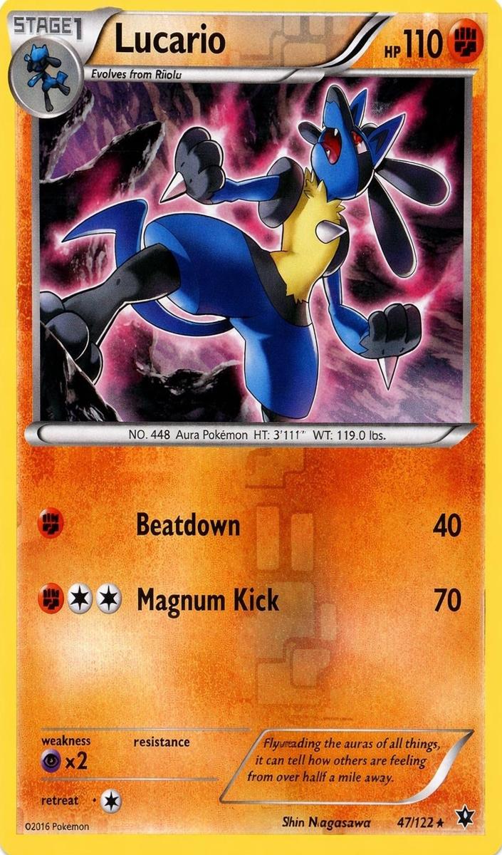 2016 Pokemon XY Fates Collide Reverse Foil Lucario #47