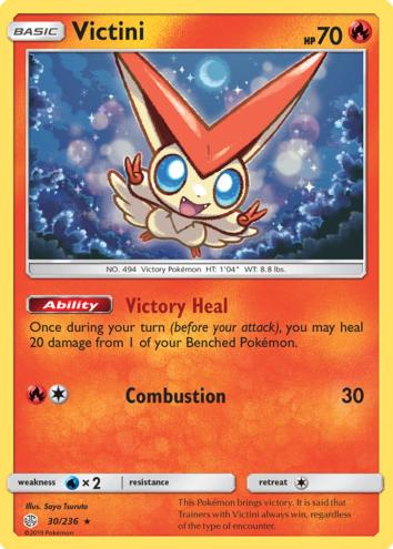 2019 Pokemon Sun & Moon Cosmic Eclipse Victini #30