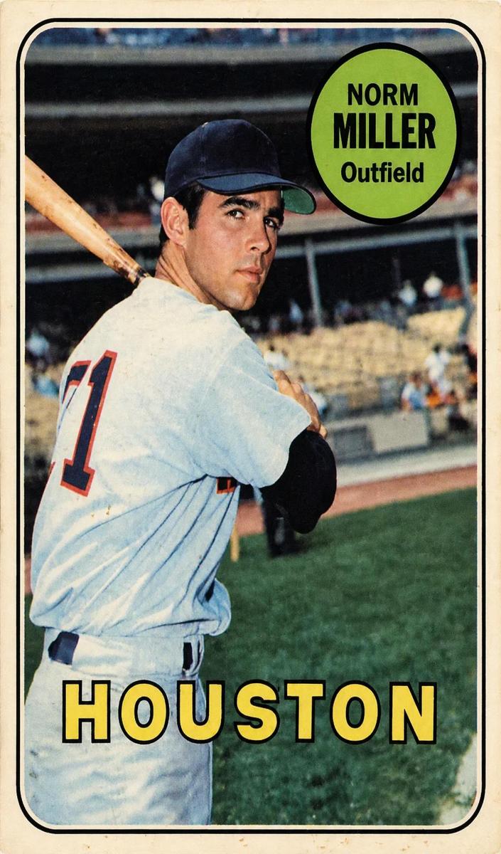 1969 O-Pee-Chee Baseball Norm Miller #76 PSA 8
