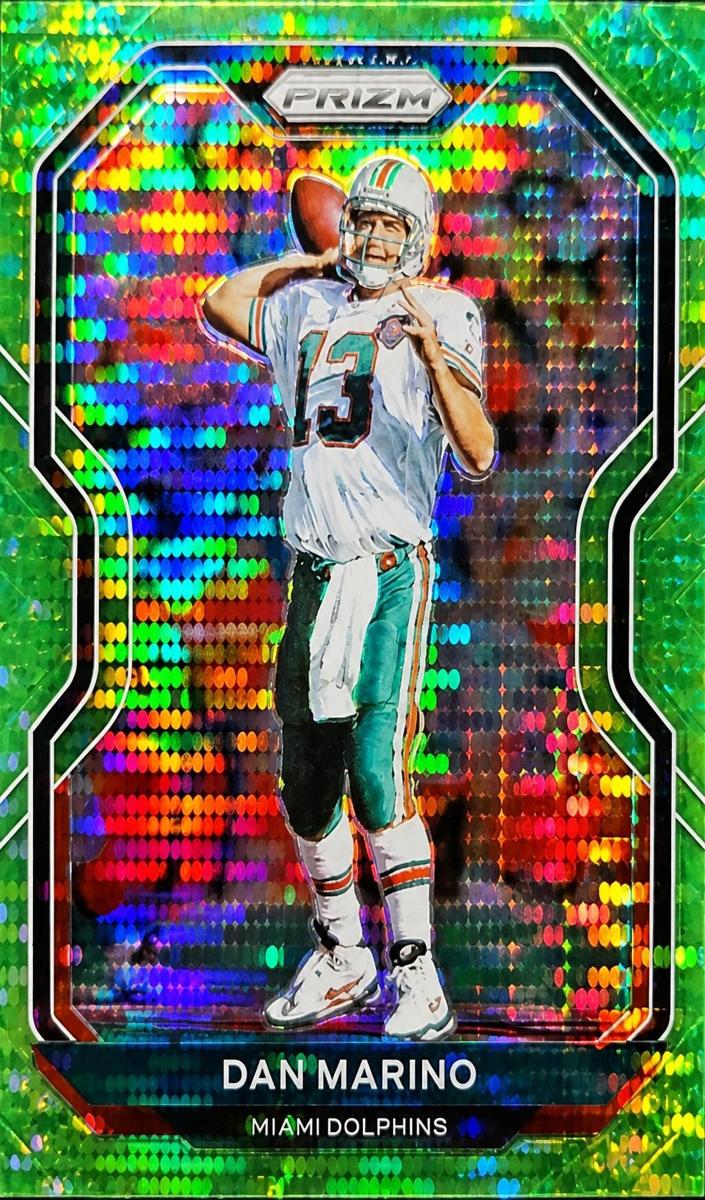 2020 Panini Prizm Football Neon Green Pulsar Prizm Dan Marino #18