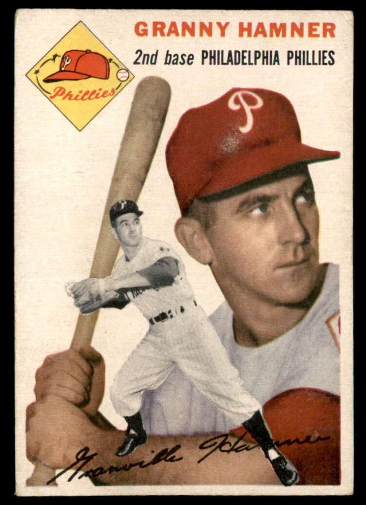 1954 Topps Baseball Granny Hamner #24 PSA 5.5