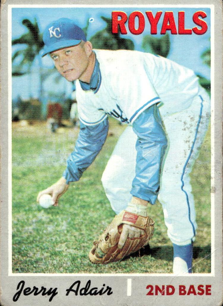 1970 Topps Baseball Jerry Adair #525 PSA 9