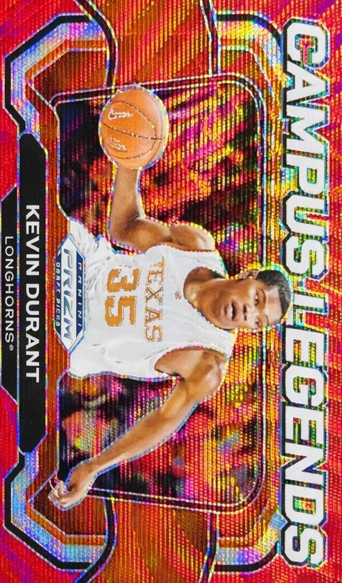 2024 Panini Prizm Draft Picks Basketball Red Wave Kevin Durant #3