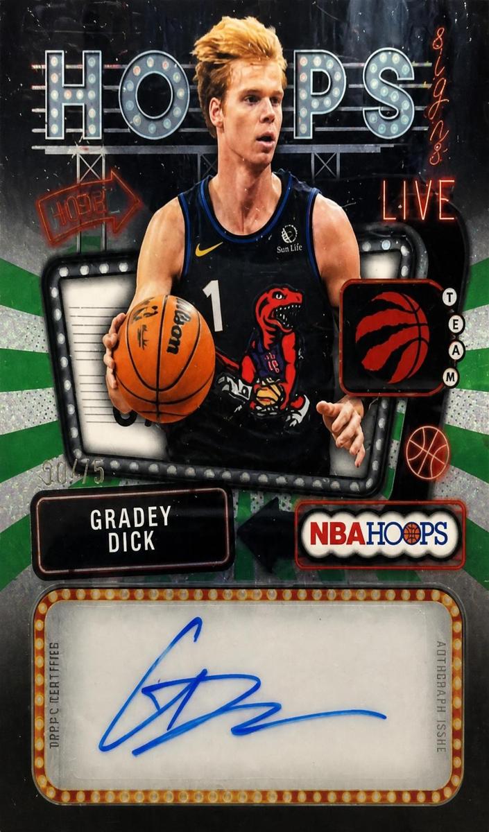 2025 Topps NBA Hoops Basketball Pixel Burst Green Gradey Dick #HS-GD