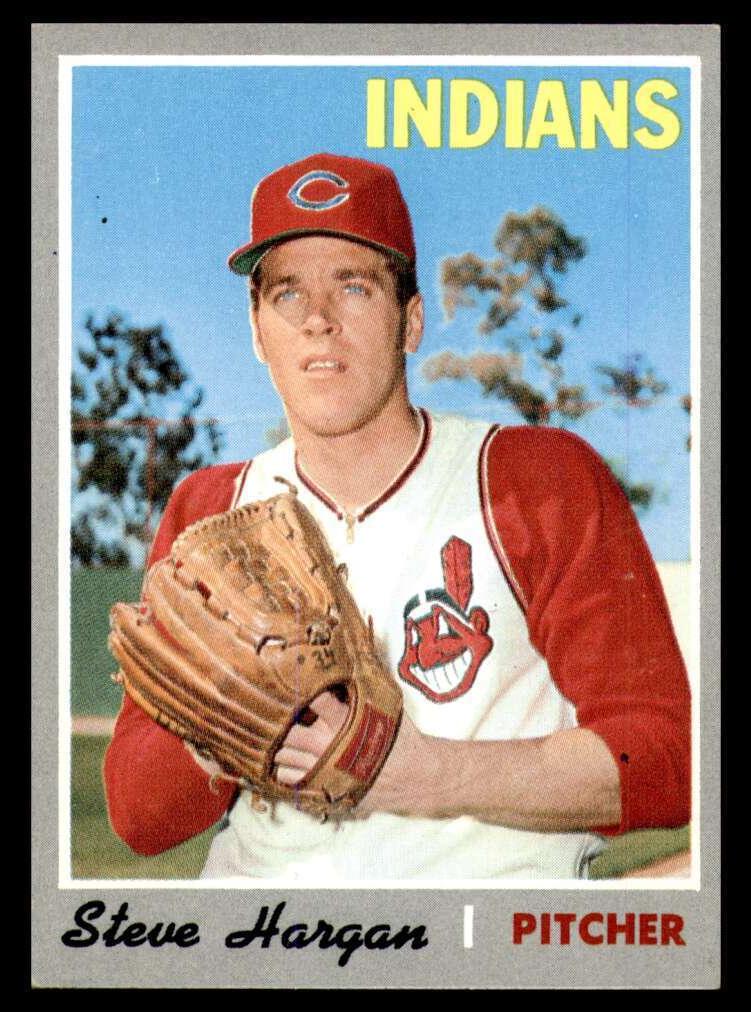 1970 Topps Baseball Steve Hargan #136 PSA 9