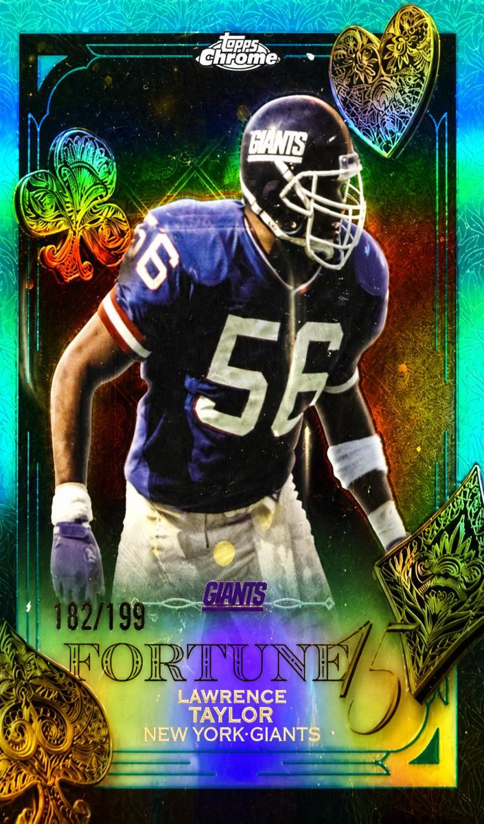 2025 Topps Chrome Football Aqua Refractor Lawrence Taylor #F15-32
