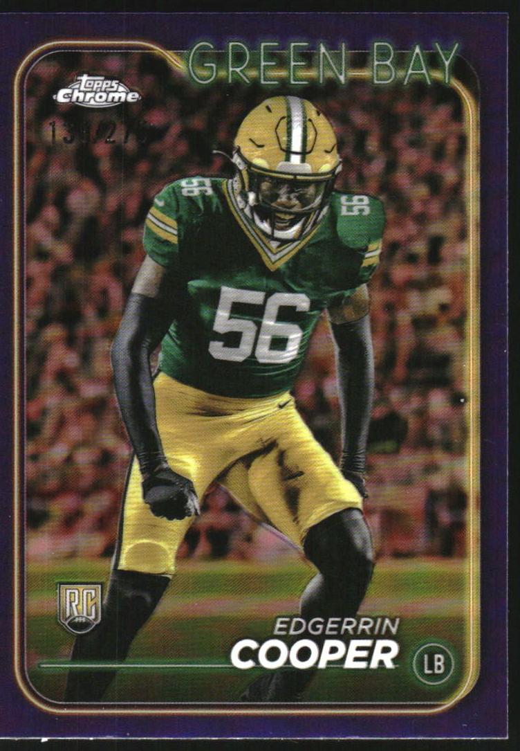 2024 Topps Chrome Football Purple Refractor Edgerrin Cooper #259