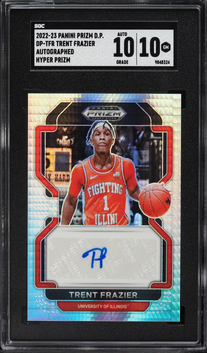 2022 Panini Prizm Draft Picks Basketball Hyper Trent Frazier #DP-TFR SGC 9.5