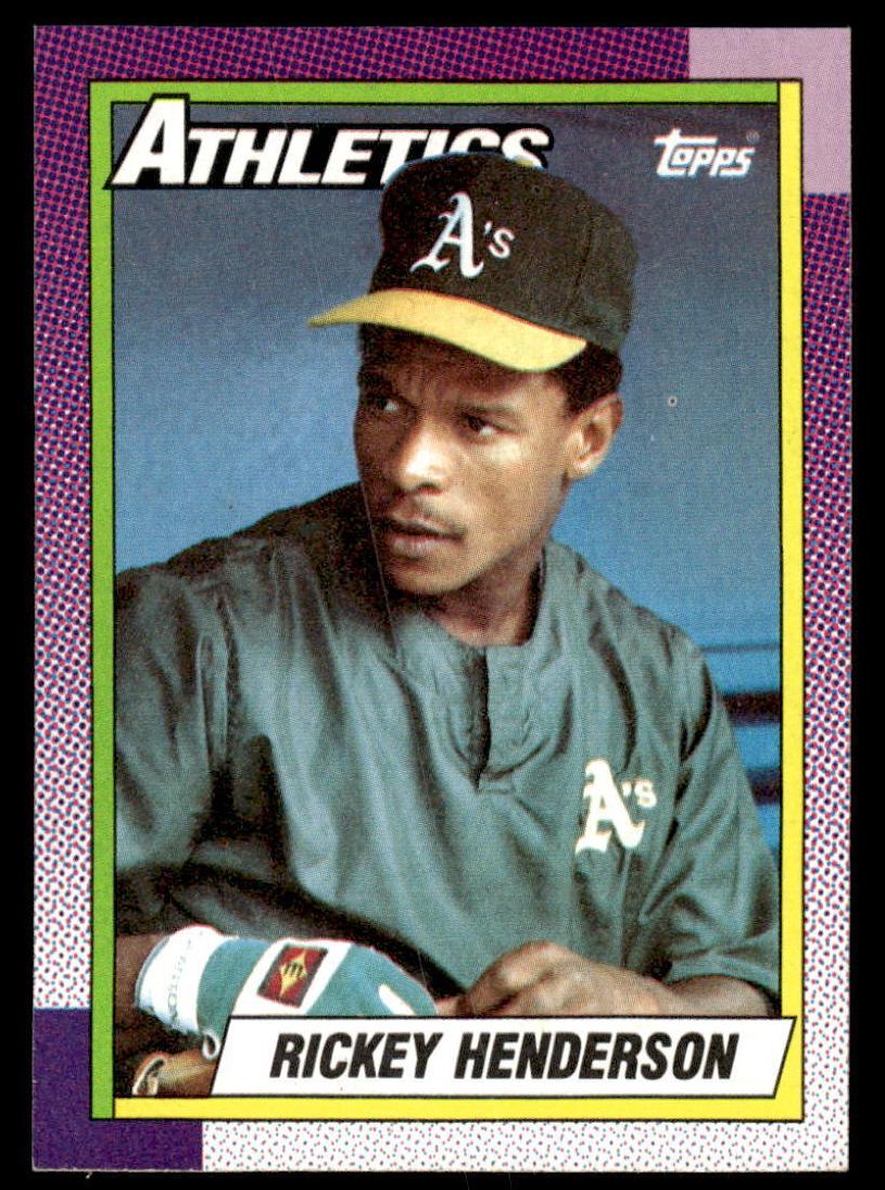 1990 Topps Baseball Rickey Henderson #450 PSA 9