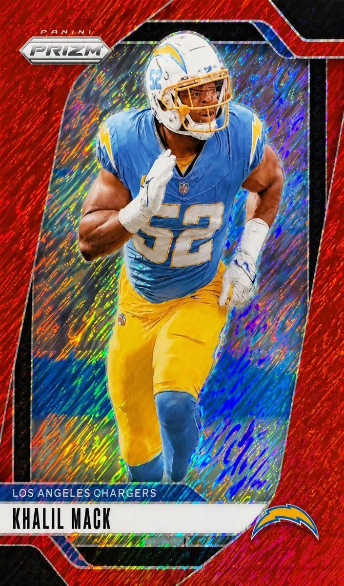 2024 Panini Prizm Football Red Shimmer Khalil Mack #162