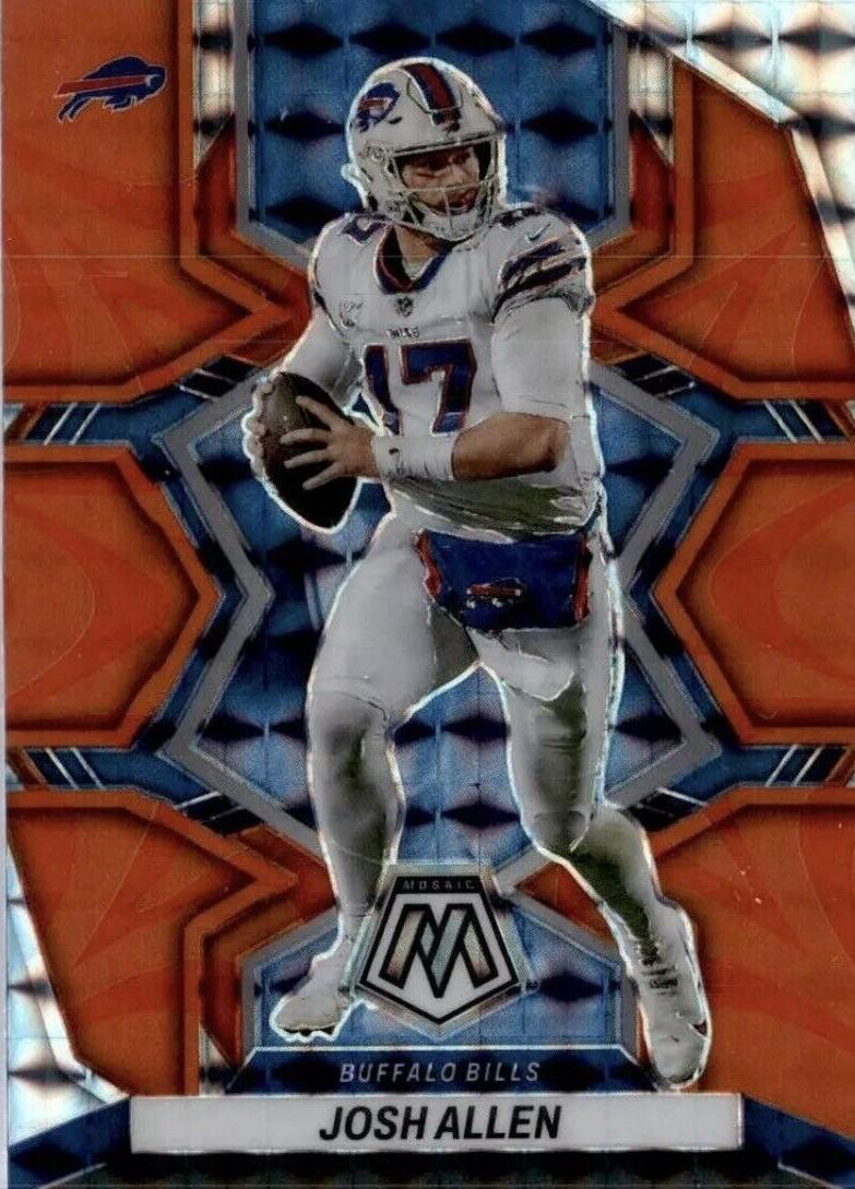 2022 Panini Mosaic Football Reactive Orange Josh Allen #20 PSA 9