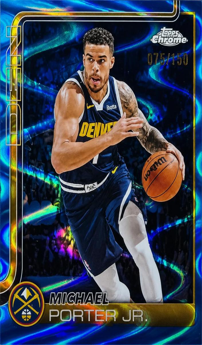 2025 Topps Chrome Basketball RayWave Blue Refractor Michael Porter Jr. #31