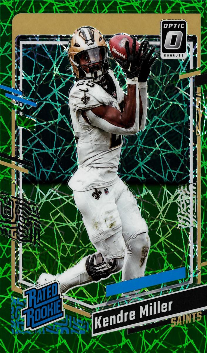 2023 Donruss Optic Football Green Velocity Kendre Miller #284 PSA 10