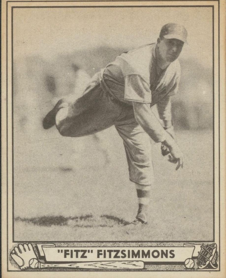 1940 Play Ball Baseball Fitz Fitzsimmons #65