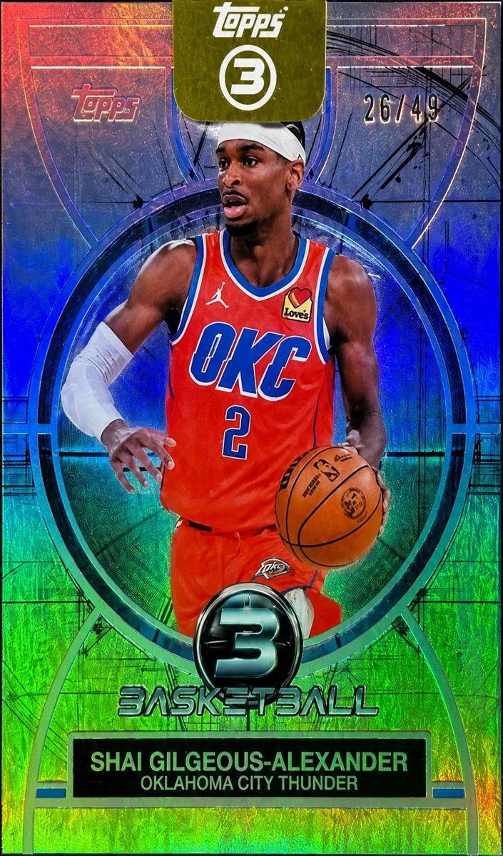 2025 Topps Three Basketball Shai Gilgeous-Alexander #9