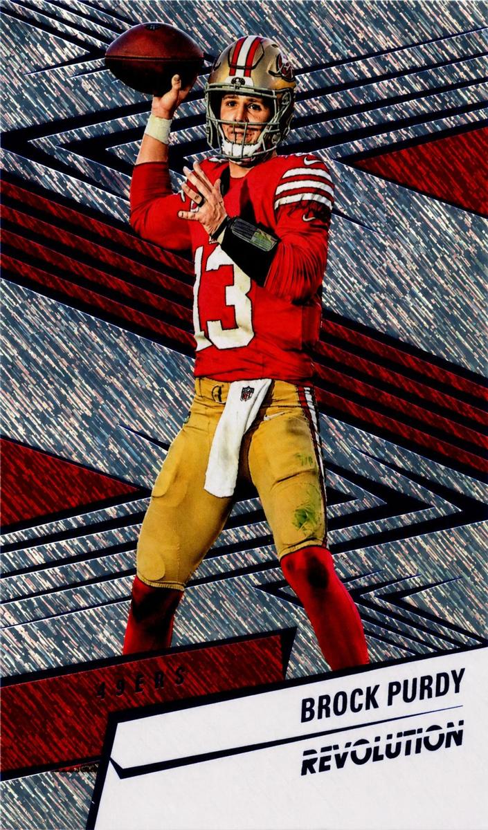 2025 Panini Revolution Football Blue Storm Brock Purdy #150