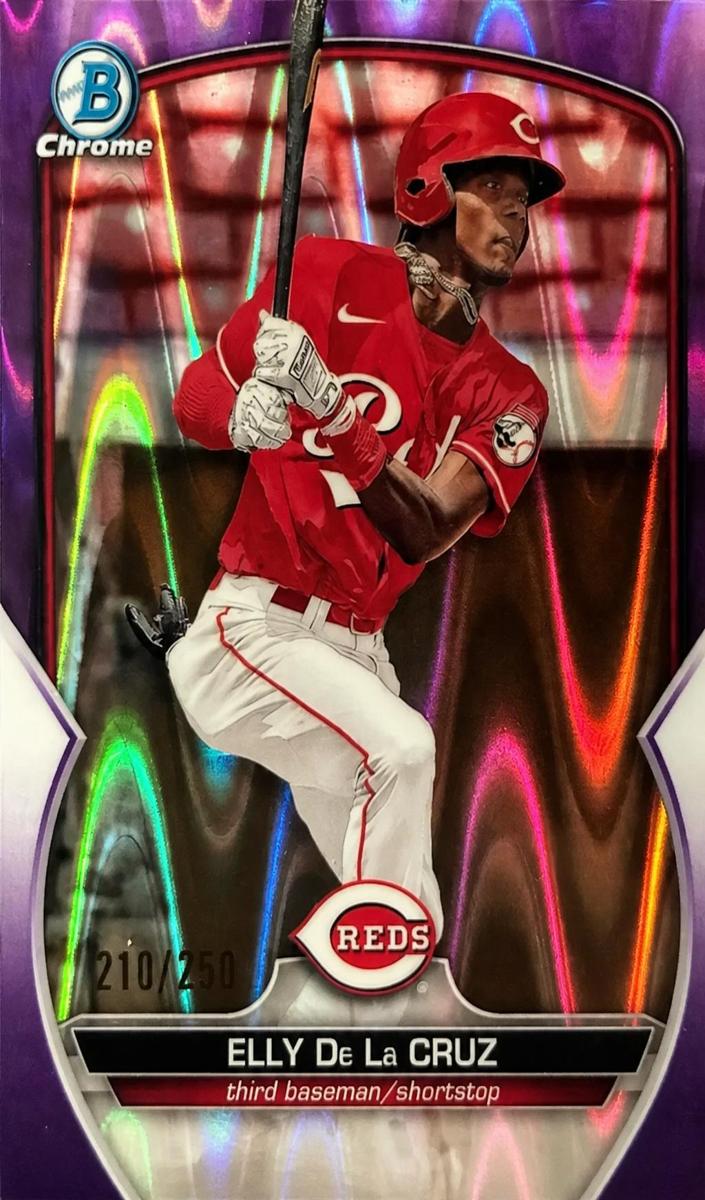 2023 Bowman Chrome Prospects Baseball Purple Raywave Elly De La Cruz #BCP-65 PSA 9
