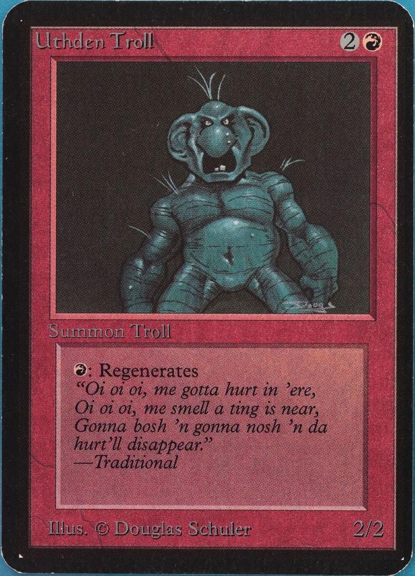 1993 Magic The Gathering Alpha Uthden Troll #NNO BGS 8