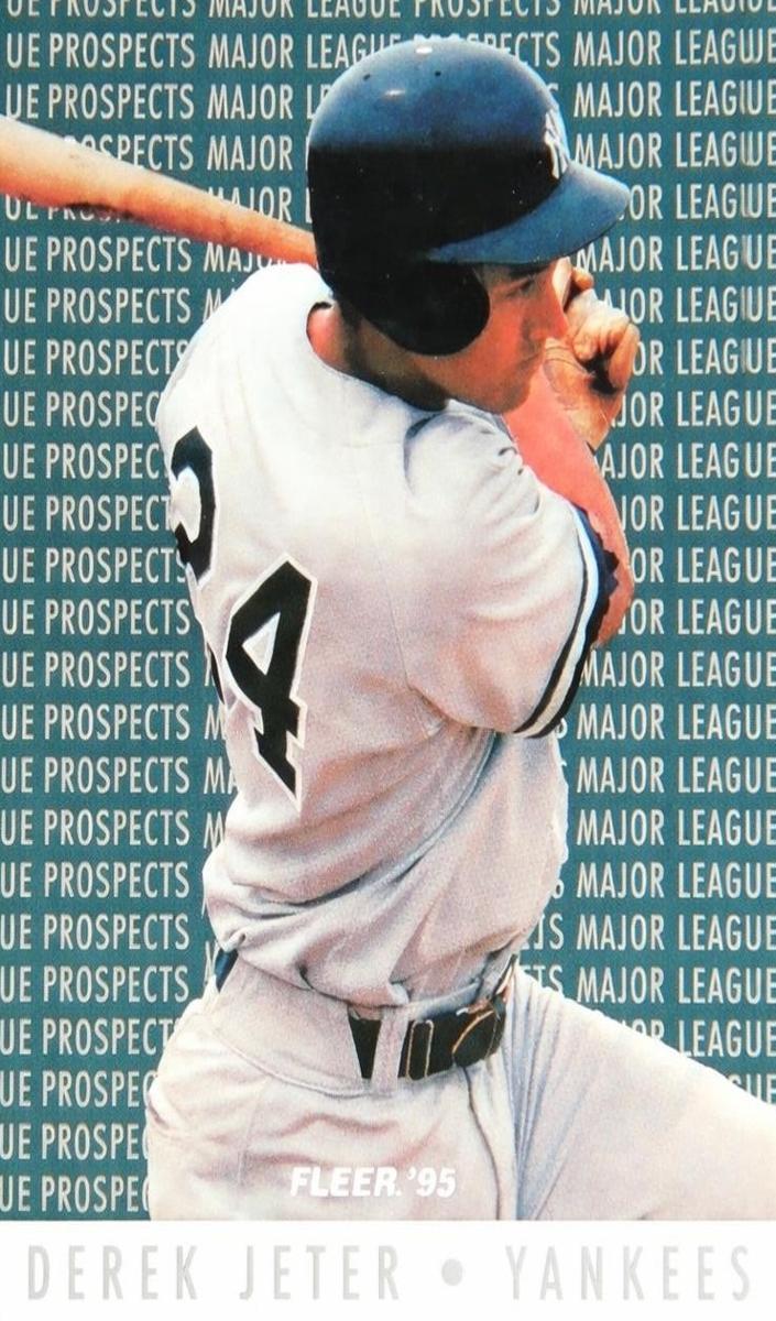 1995 Fleer Baseball Error (No Logo On Back) Derek Jeter #7