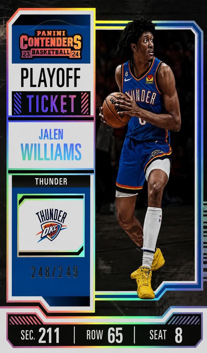 2023 Panini Contenders Basketball Playoff Ticket Jalen Williams #67