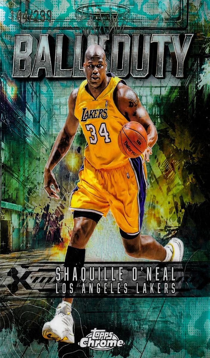 2025 Topps Chrome Basketball Teal Refractor Shaquille O'Neal #BD-18