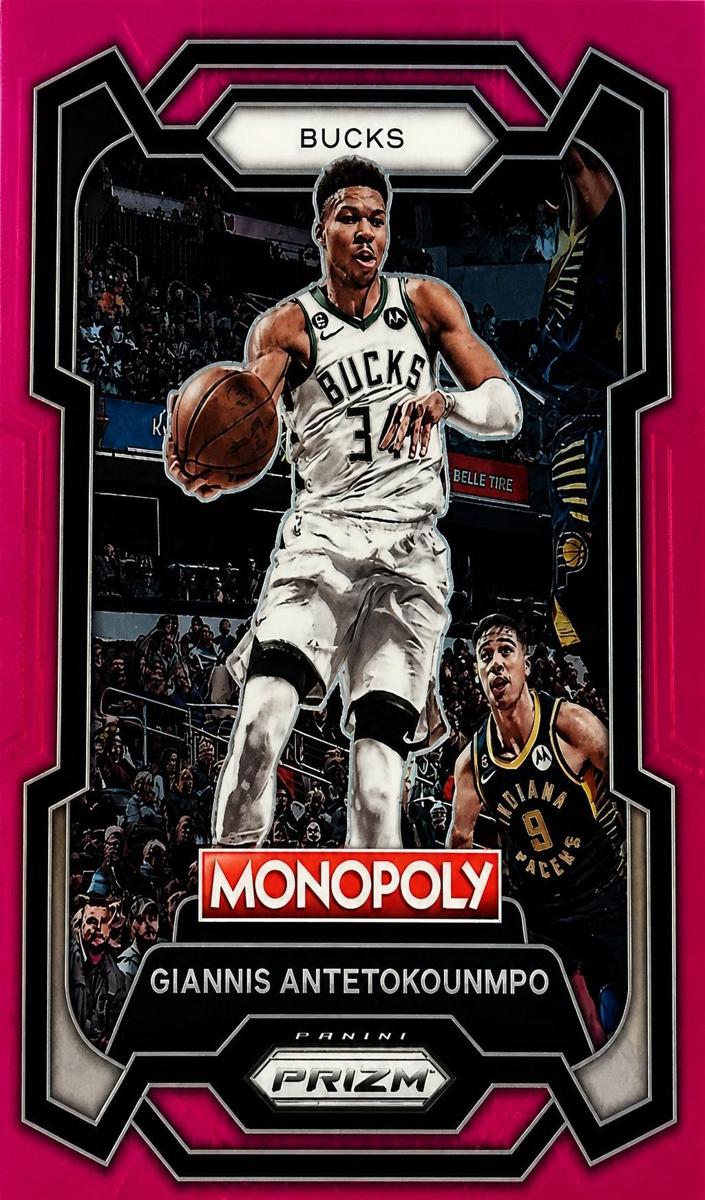 2023 Panini Prizm Monopoly Basketball Pink Giannis Antetokounmpo #49 PSA 10