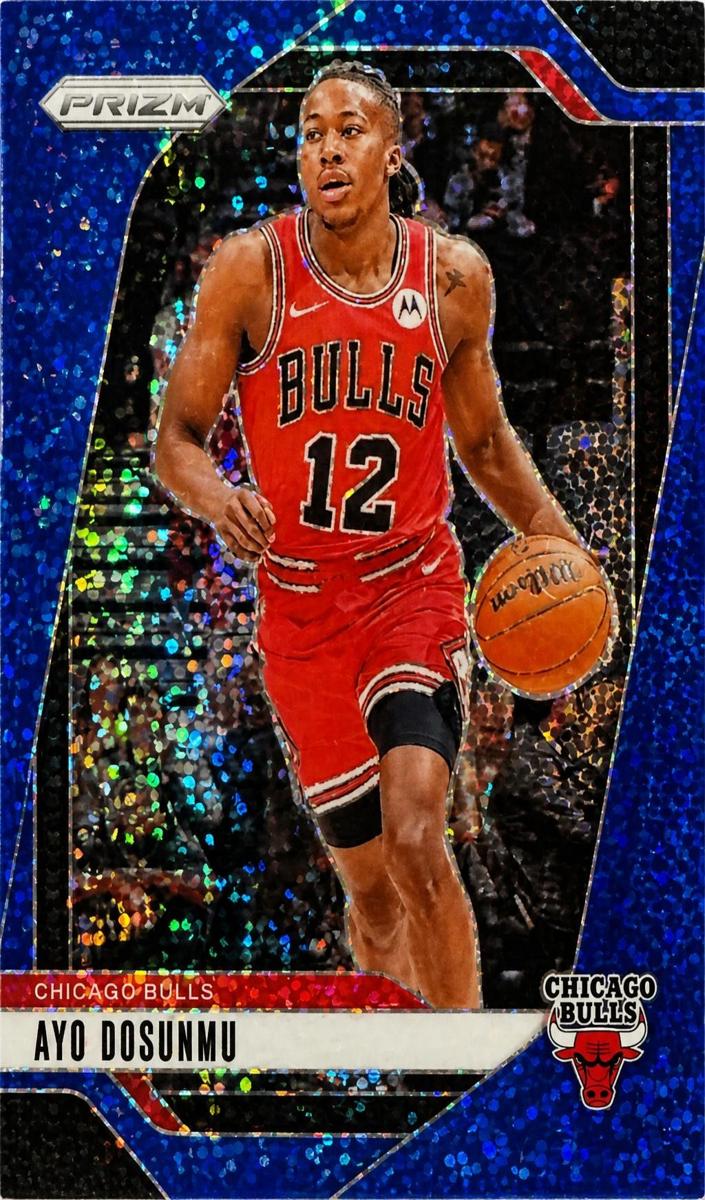 2024 Panini Prizm Basketball Blue Sparkle Ayo Dosunmu #121