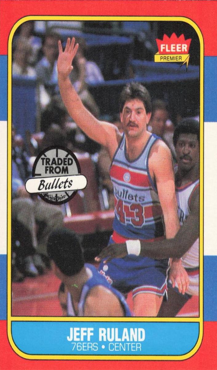 1986 Fleer Basketball Jeff Ruland #96 RAW Ungraded