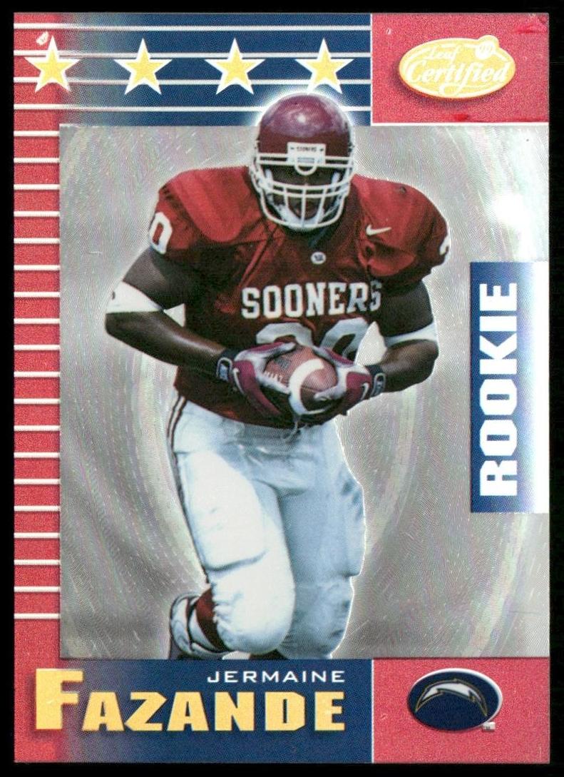 1999 Leaf Certified Football Mirror Red Jermaine Fazande #216