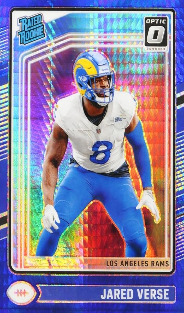 2024 Donruss Optic Football Blue Hyper Jared Verse #242 PSA 10