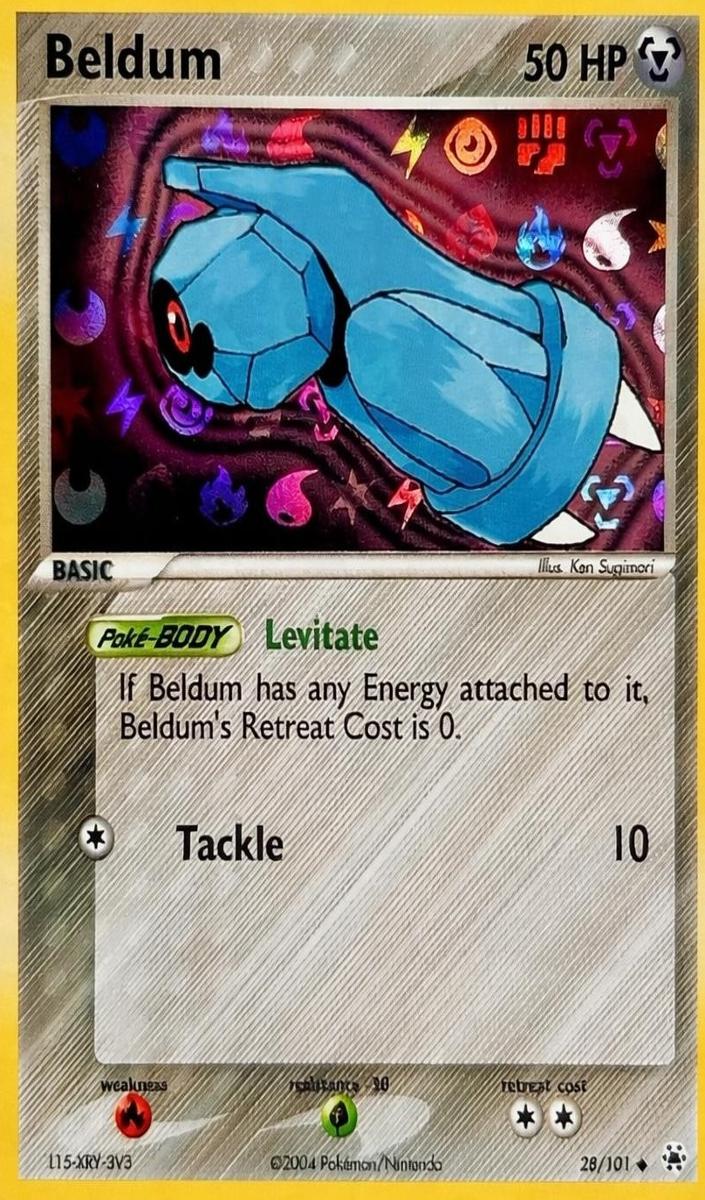 2004 Pokemon EX Hidden Legends Reverse Foil Beldum #28